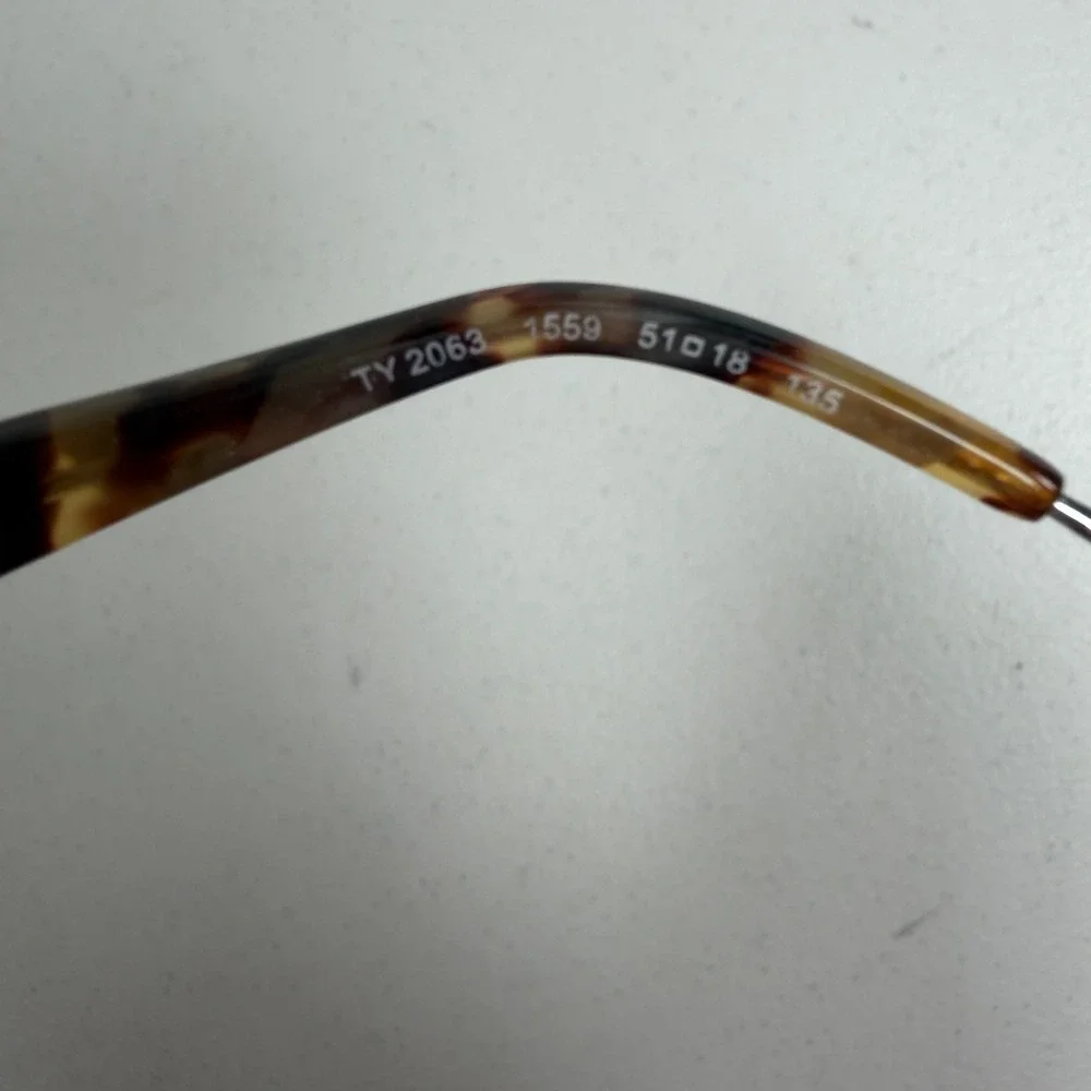 Tory Burch 51mm Eyeglass Frames ONLY TY 2063 1559 Tortoise Silver Cat Eye Women